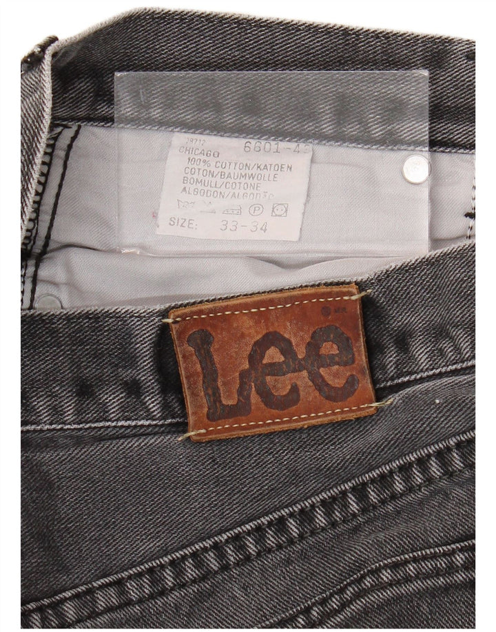 LEE Jean Droit Chicago Homme W33 L29 Gris Coton