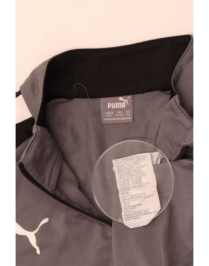 Puma Haut de Survêtement Graphic Pullover Garçon 11-12 ans Gris Colorblock