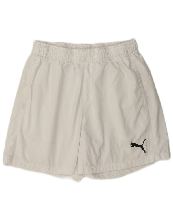 Puma Short de Sport Homme Blanc Large