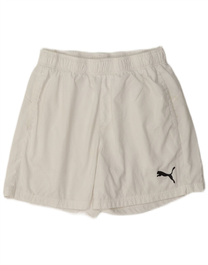 Puma Short de Sport Homme Blanc Large