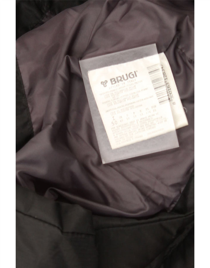 Brugi Veste matelassée à capuche pour homme UK 40 Large Noir Polyamide