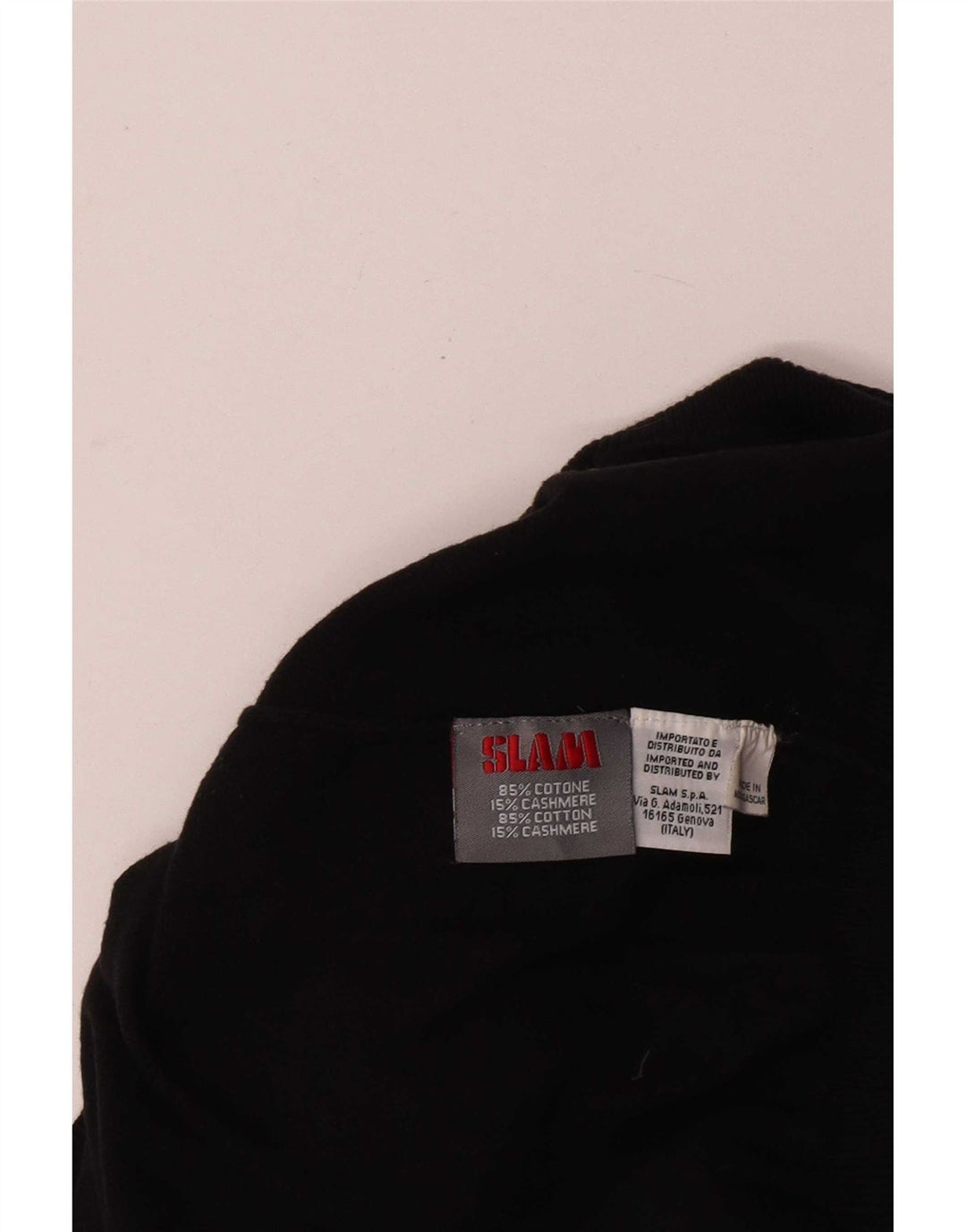 Slam Pull à col zippé pour homme Grand coton noir