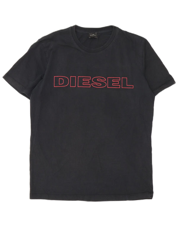 Diesel T-Shirt Graphique Homme Top XL Noir Coton