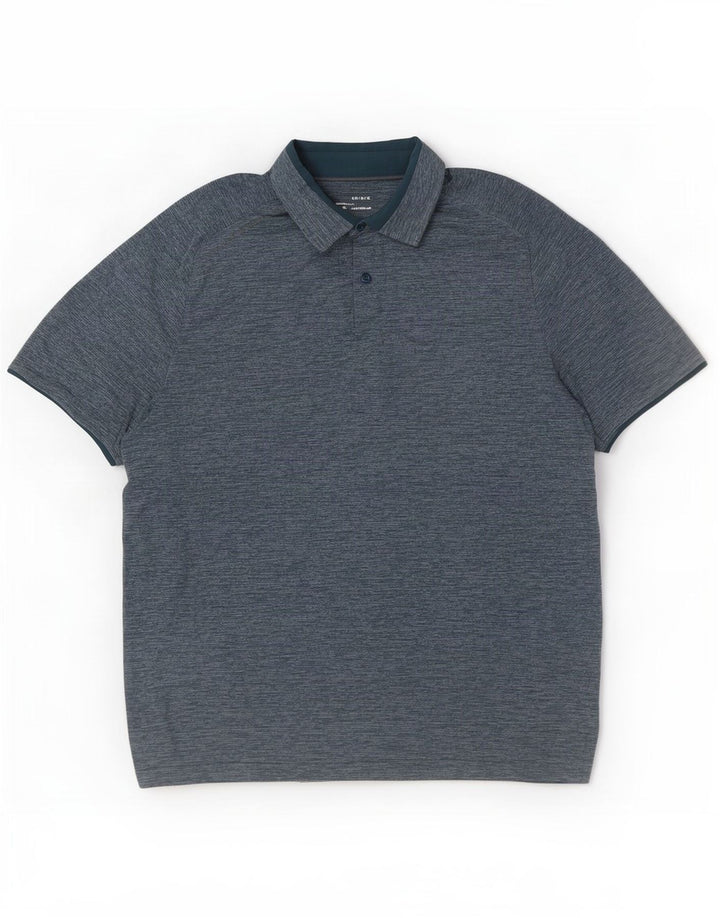 Under Armour Polo Heat Gear Homme Grand Bleu Moucheté Polyester