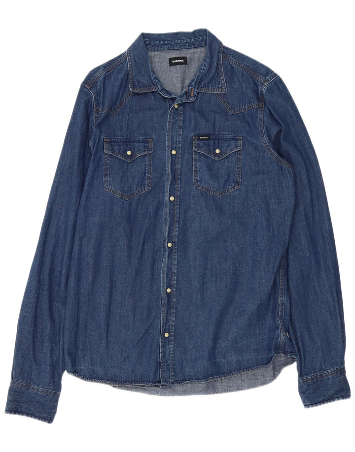 DIESEL Chemise en Jean Homme XL Bleu Coton
