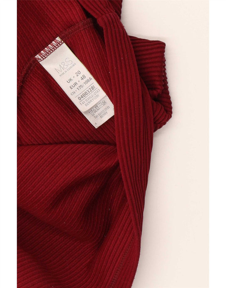 Marks & Spencer Chemisier Femme UK 20 2XL Bordeaux Polyester