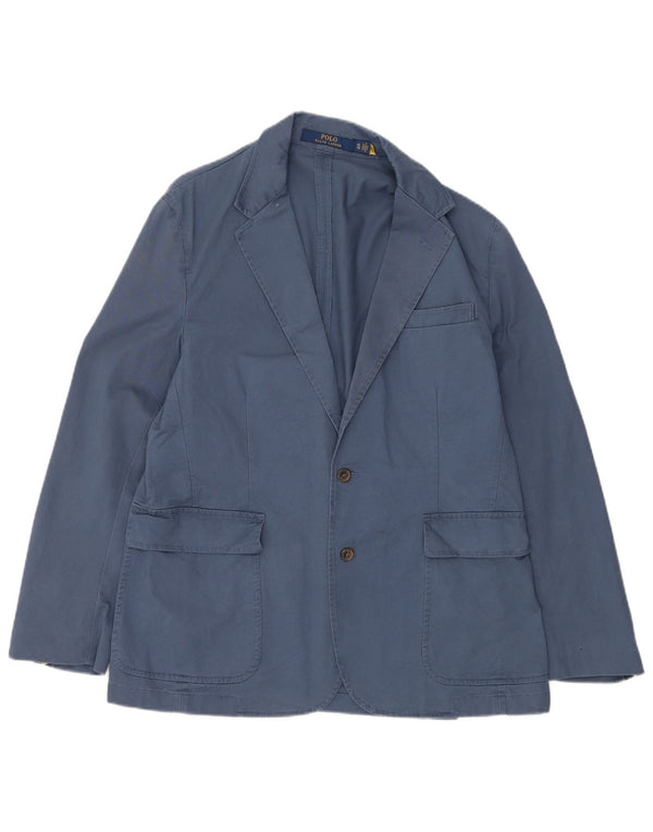 POLO RALPH LAUREN Veste Blazer 2 Boutons Homme UK 42 XL Bleu Marine Coton
