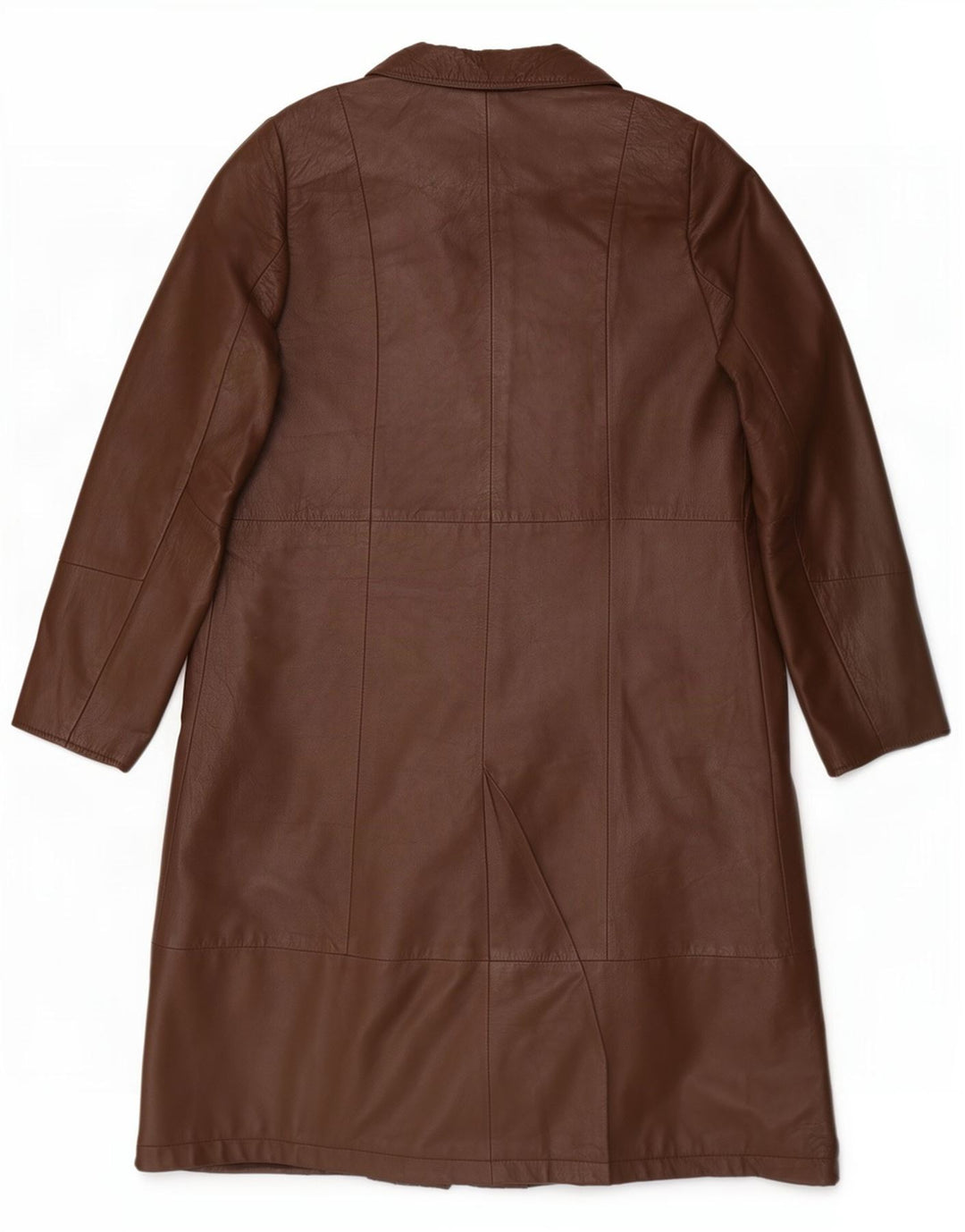 manteau en cuir femme vintage UK 14 Brun moyen