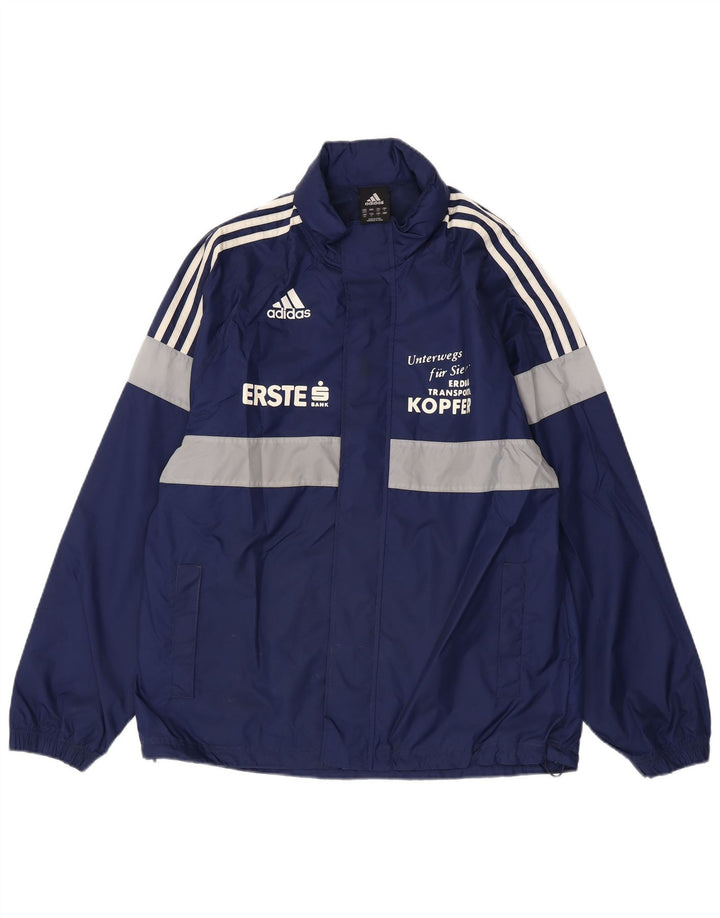 Adidas Veste de pluie graphique pour homme UK 38/40 Bleu marine moyen Colourblock