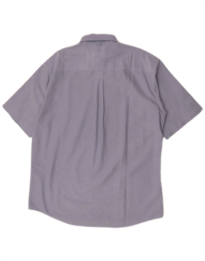 Timberland Chemise à Manches Courtes Homme Bleu Moyen Coton