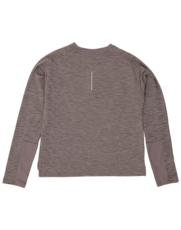Nike Haut Dri Fit à manches longues pour homme Gris moyen moucheté