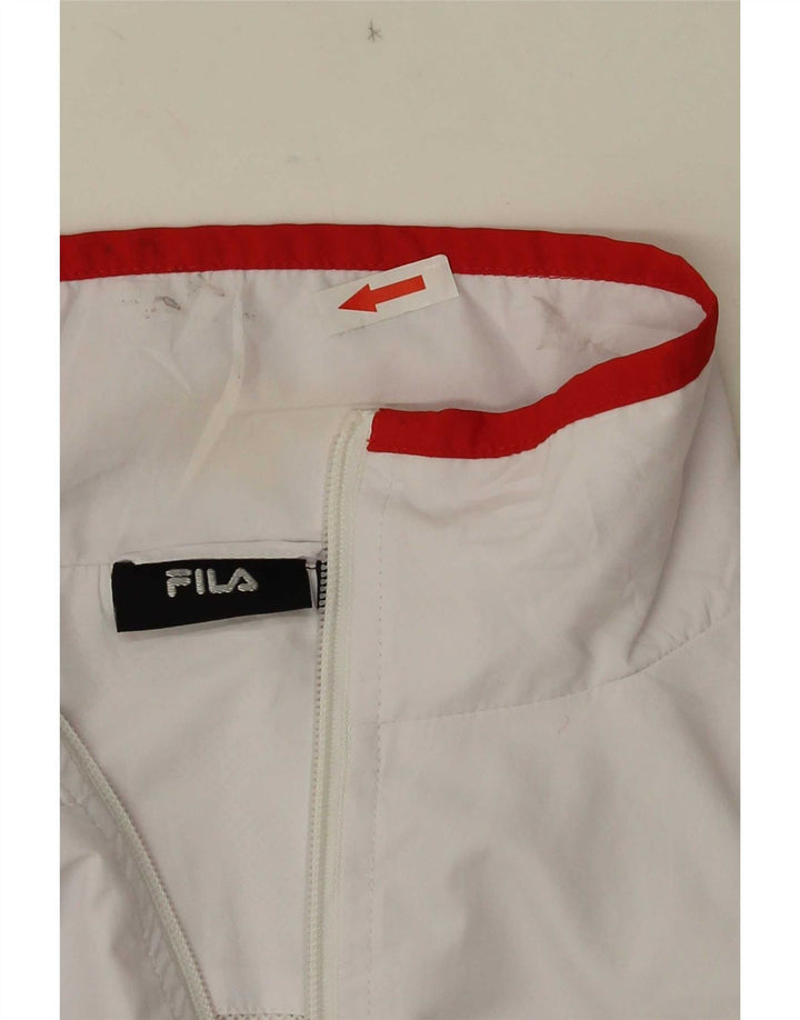 Fila Veste de survêtement pour femme UK 16 Large Blanc Polyester