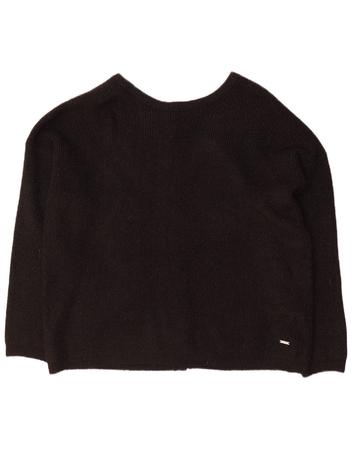 JOULES Cardigan surdimensionné pour femme UK 18 XL Acrylique moucheté noir