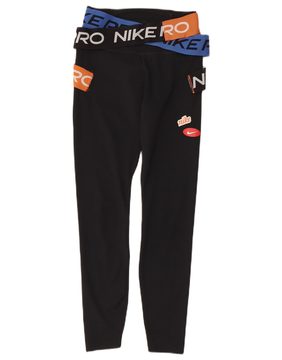 NIKE Legging graphique Dri Fit pour femme UK 4 XS Noir Polyester