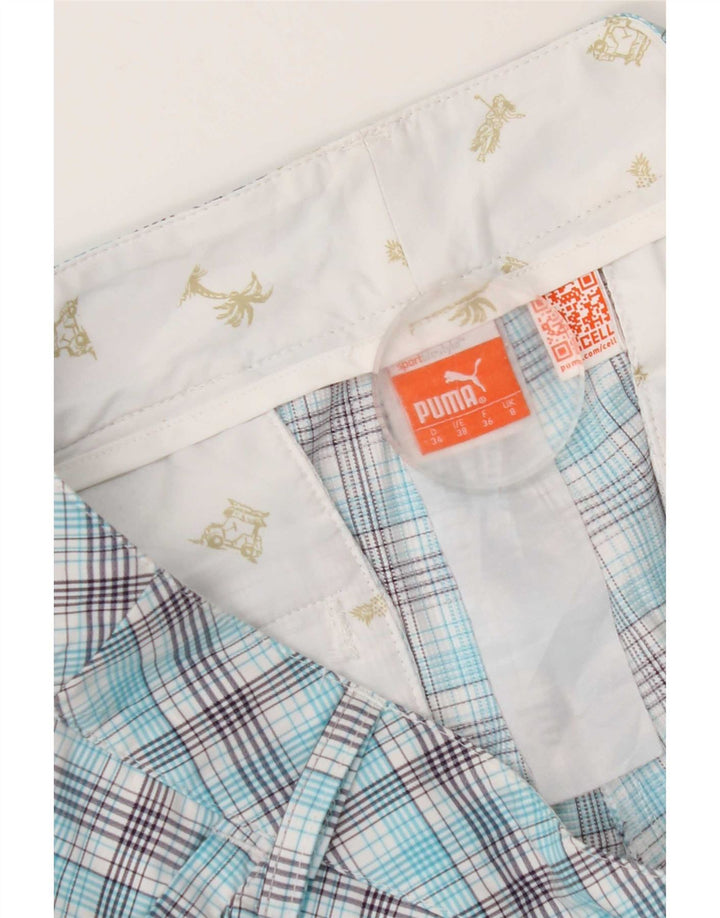 Puma Short chino pour homme UK 8 Small W28 Bleu à carreaux