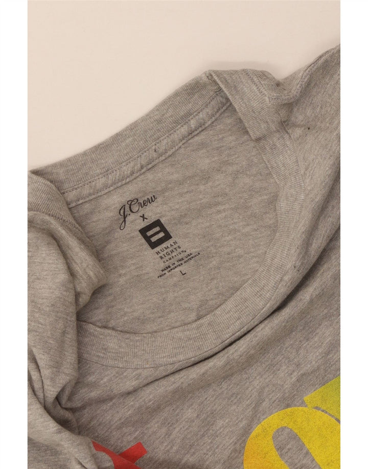 J. CREW T-Shirt Graphique Femme UK 14 Large Gris