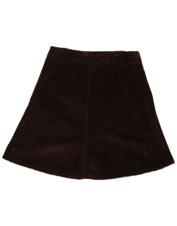 Max & Co. Mini-jupe femme UK 6 XS W28 Marron Chevron Coton