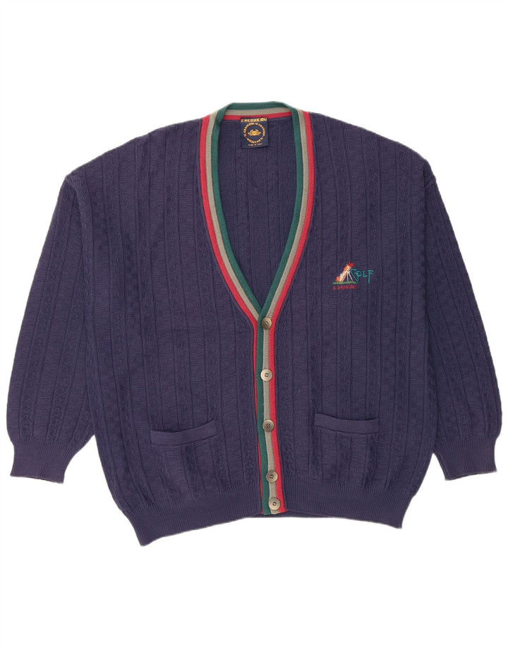 IL GRANCHIO Pull Cardigan Homme XL Bleu Marine