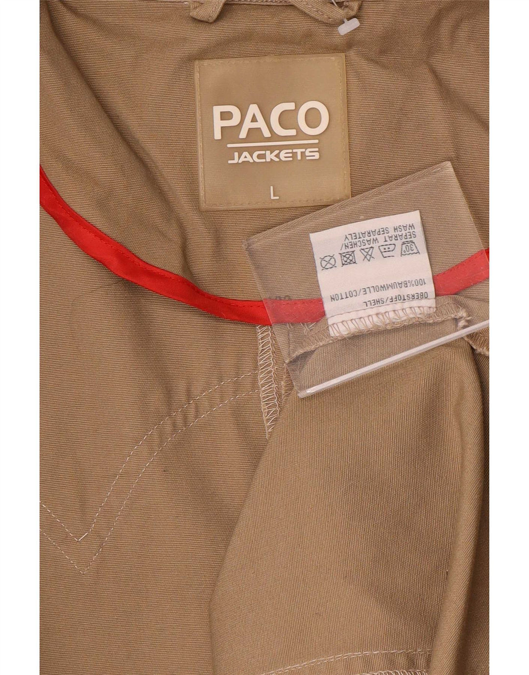 Paco Veste utilitaire pour homme UK 40 Large Marron Coton
