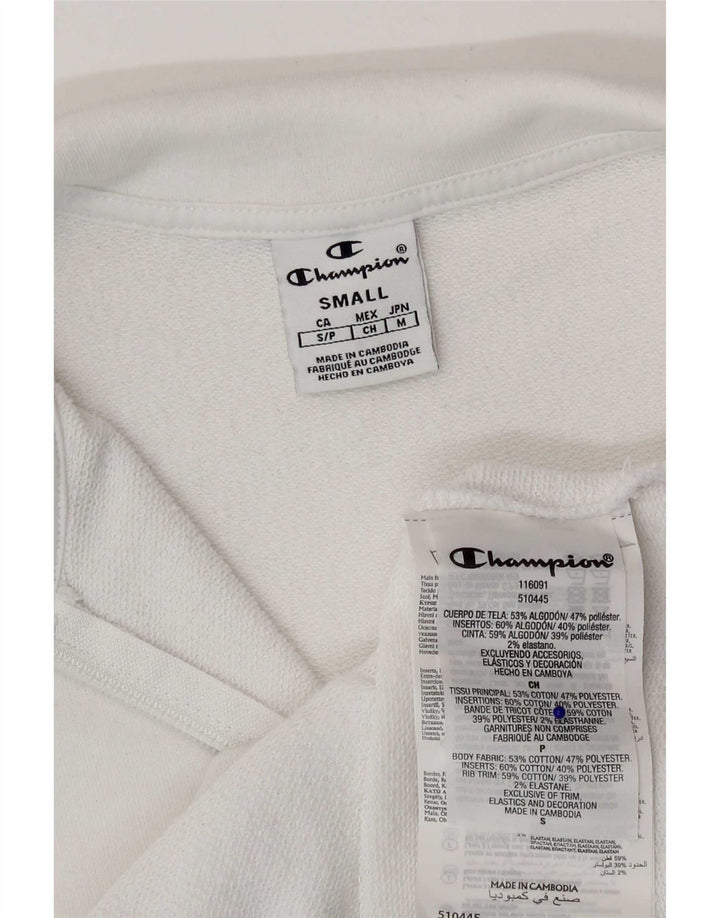 Champion Veste de survêtement pour femme UK 10 Small Blanc Coton