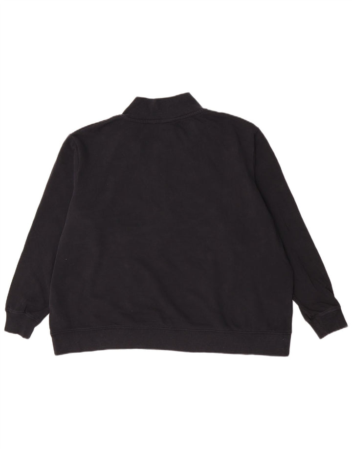 Marks & Spencer Sweat-shirt surdimensionné à fermeture éclair 1/4 pour femme UK 18 XL Noir