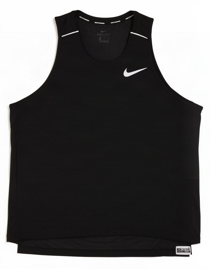 Nike Hommes Dri Fit Débardeur XL Noir Pinstripe Polyester