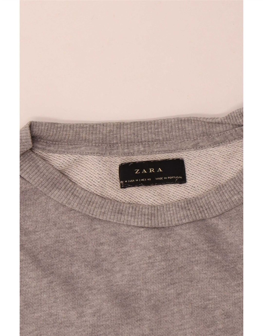 Zara Homme Sweatshirt Jumper Moyen Gris Moucheté Coton