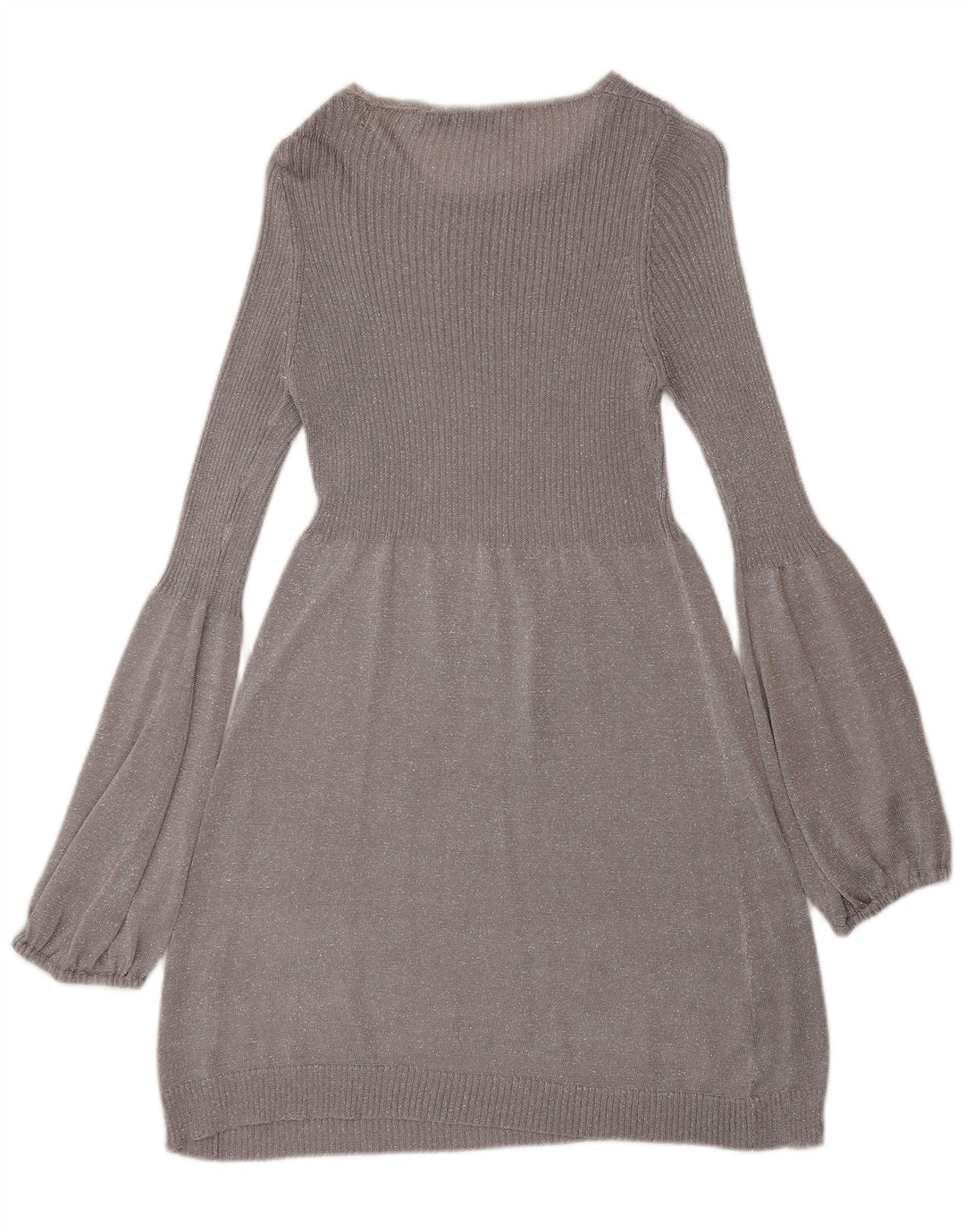 Zara Robe pull à manches longues pour femme UK 12 Gris moyen