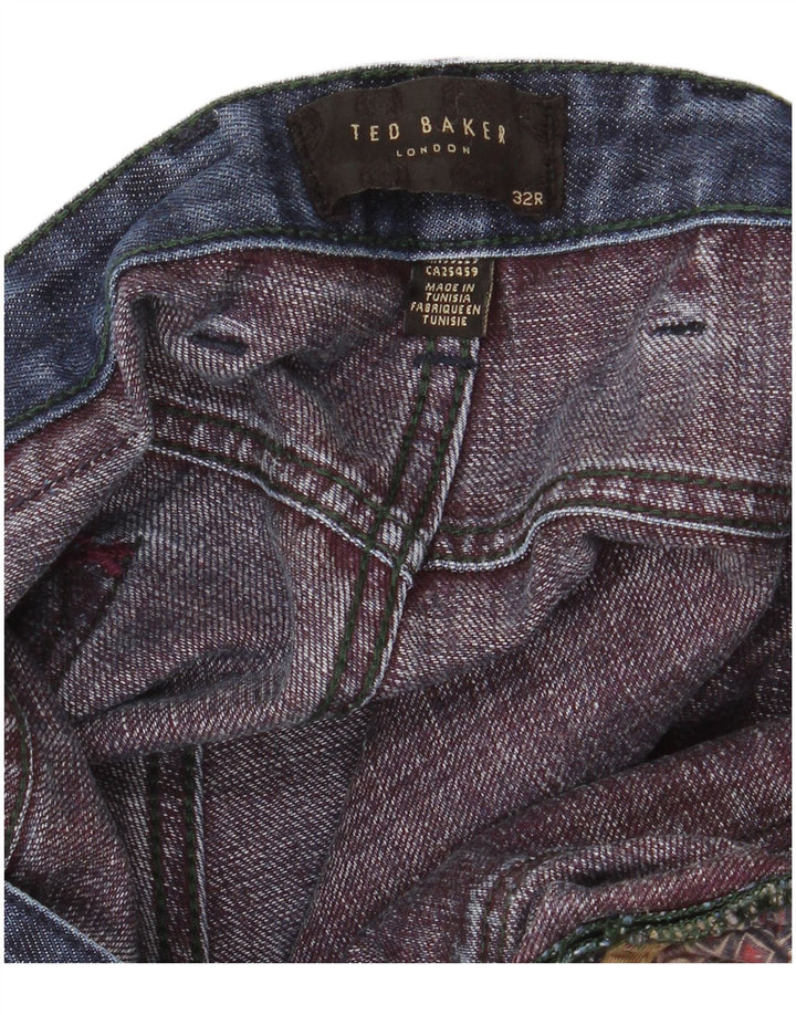 TED BAKER Jean Droit Homme W32 L32 Bleu Marine