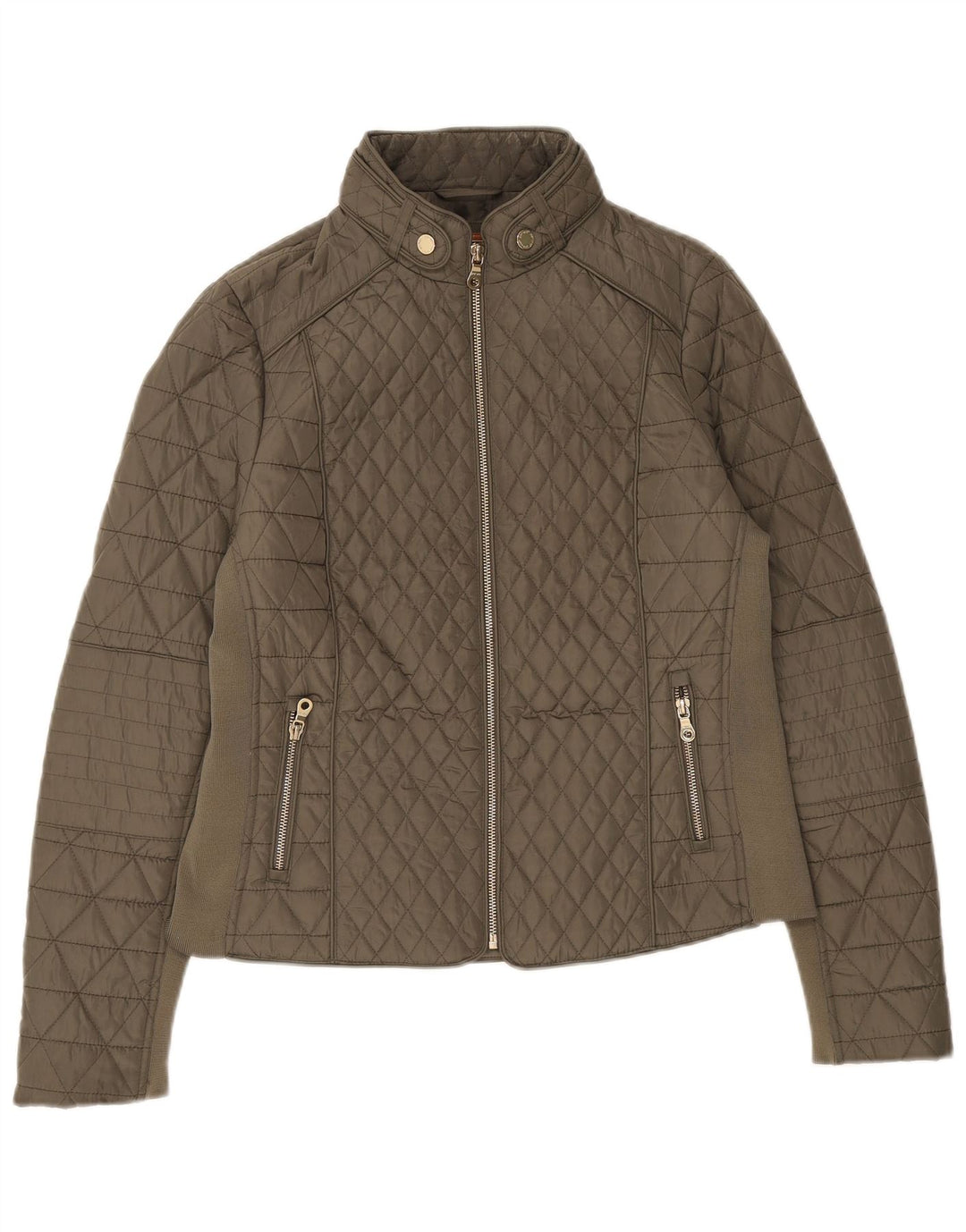 Marks & Spencer Veste matelassée pour femme UK 14 Large Kaki Polyester
