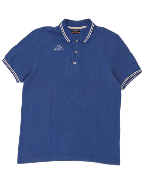 Kappa Mens Polo Shirt Medium Blue Striped