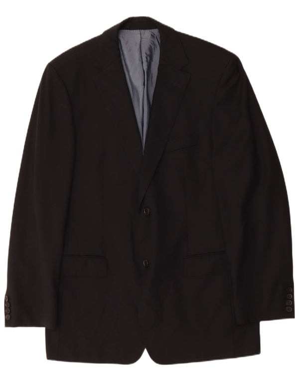 Hugo Boss Veste blazer à 2 boutons pour homme EU 52 XL Bleu marine Laine vierge