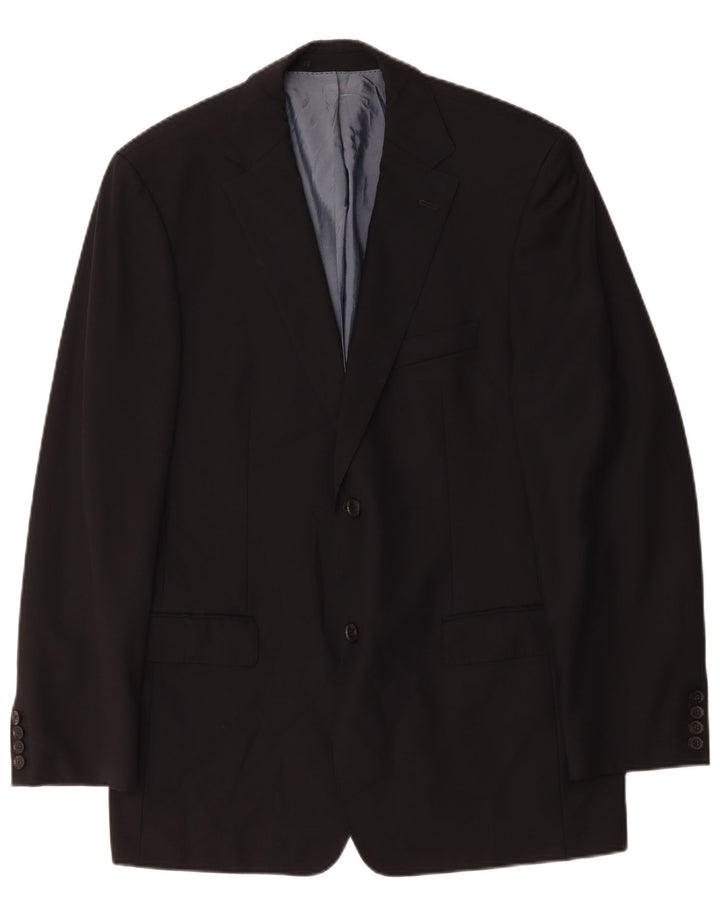 Hugo Boss Veste blazer à 2 boutons pour homme EU 52 XL Bleu marine Laine vierge