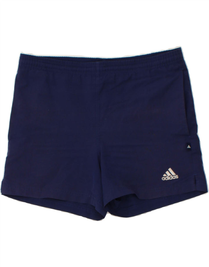 ADIDAS Mens Sport Shorts Medium Navy Blue Polyester Vintage Adidas and Second-Hand Adidas from Messina Hembry 