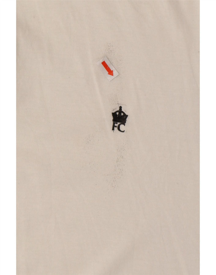 FRENCH CONNECTION Polo Homme Large Blanc Cassé Coton