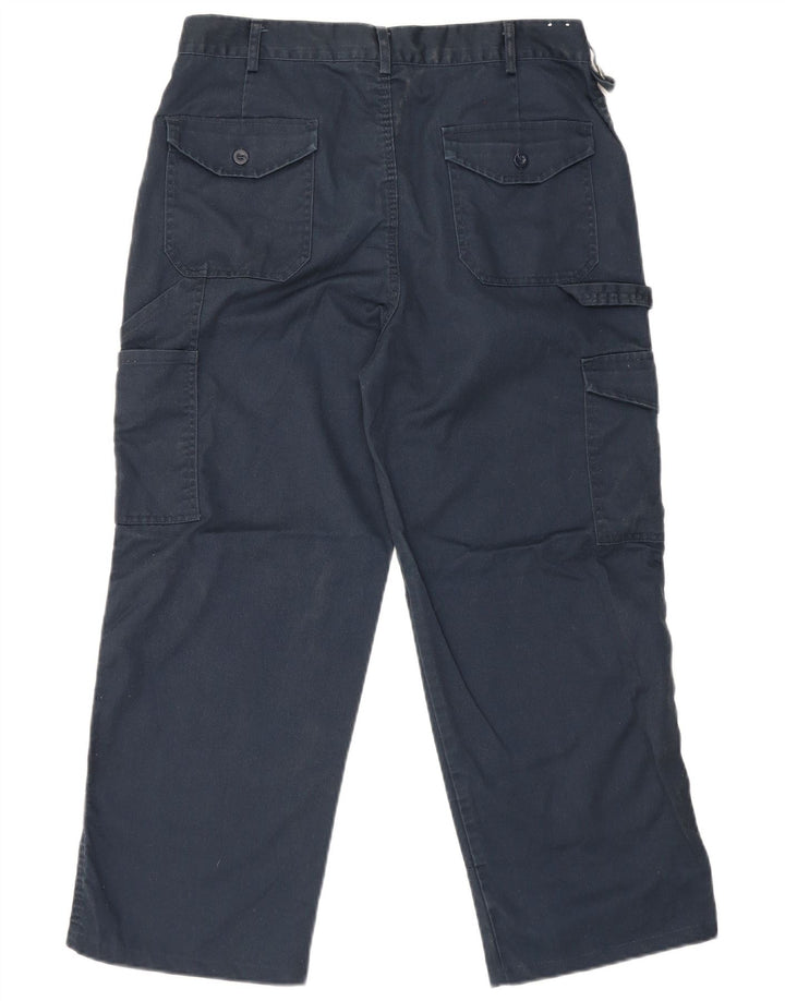 Dickies Pantalon cargo court droit pour homme W34 L25 Bleu marine Polyester