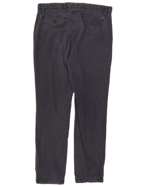 Tommy Hilfiger Pantalon Chino Droit Homme W36 L32 Bleu Marine À Pois