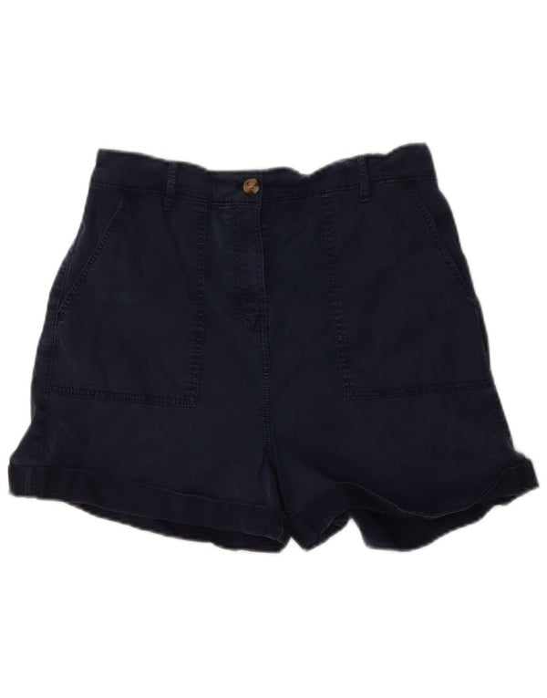 Marks & Spencer Short décontracté taille haute pour femme UK 12 Medium W34 Bleu marine