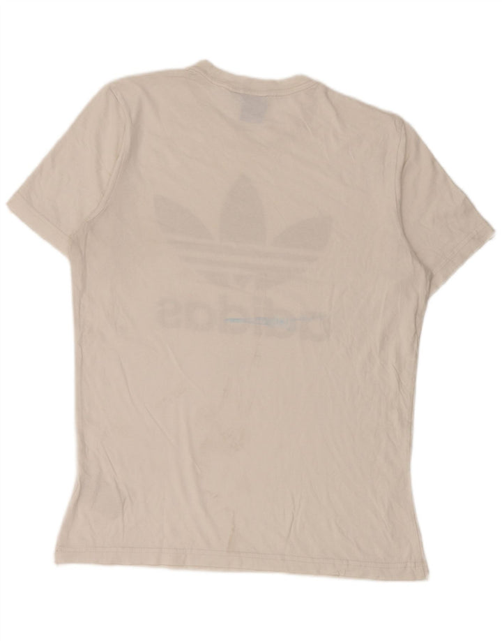 Adidas T-shirt graphique pour homme en coton blanc moyen