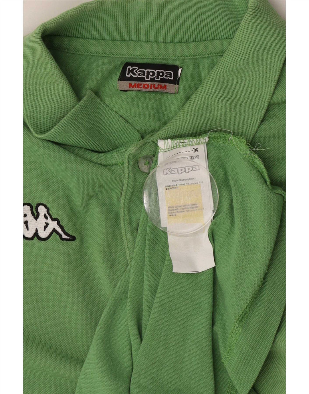 Kappa Polo Homme Vert Moyen Coton