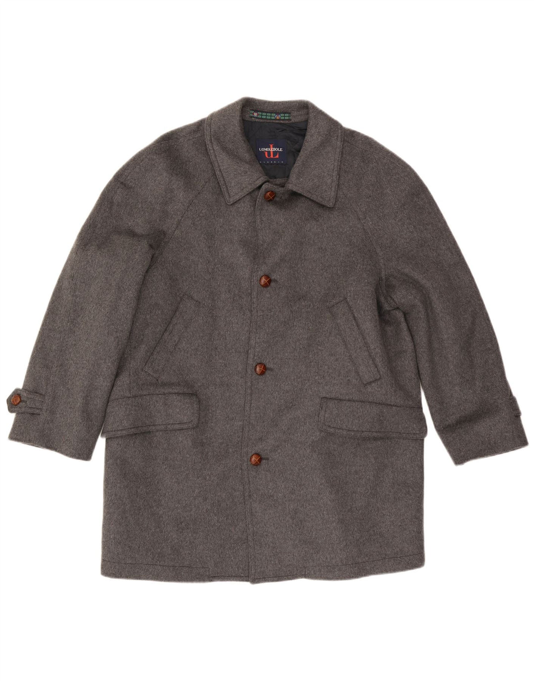 Uomo Lebole Manteau Homme IT 47 Laine Gris Moyen