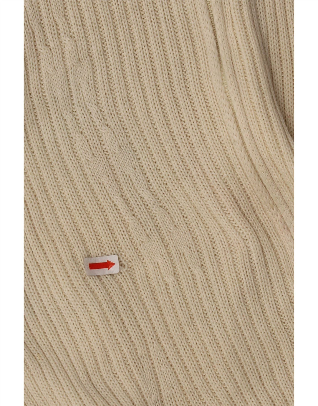 CERRUTI 1881 Pull Cardigan Femme UK 12 Moyen Blanc Cassé Coton