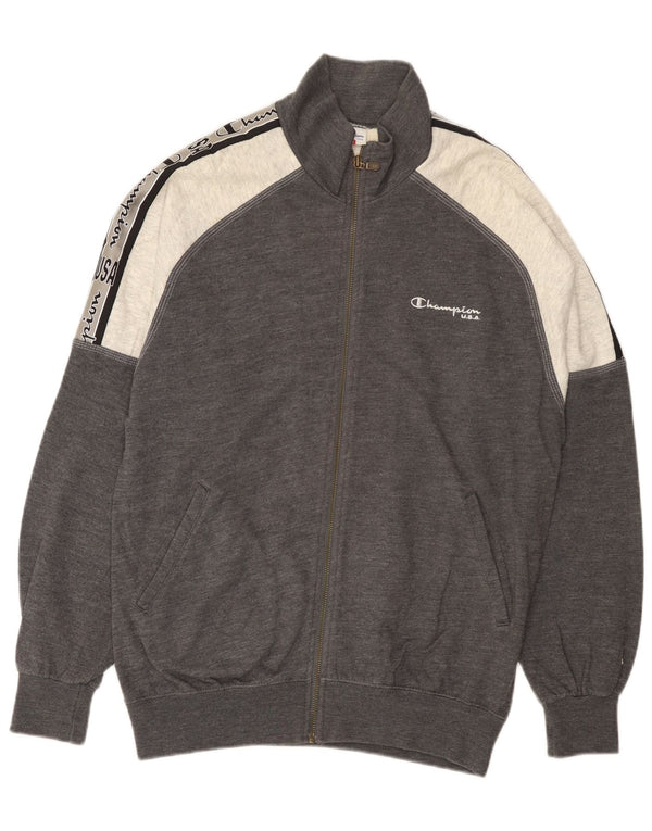 Champion Veste de Survêtement USA Homme Gris Moyen Colourblock Cotton
