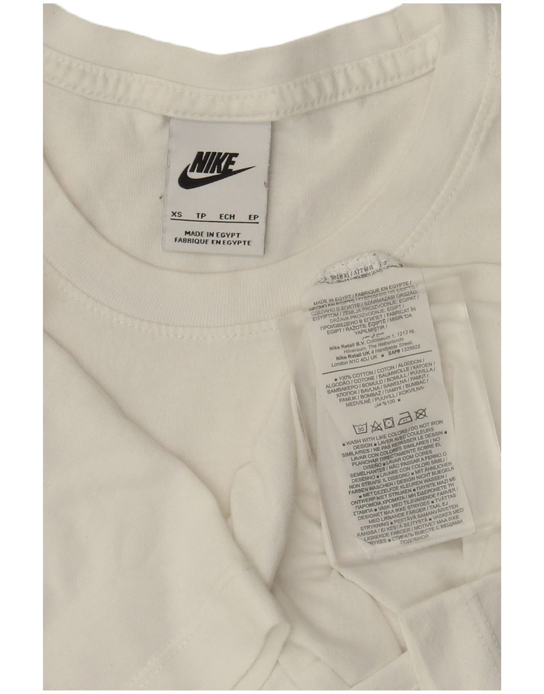 Nike T-Shirt Homme Haut XS Blanc Coton