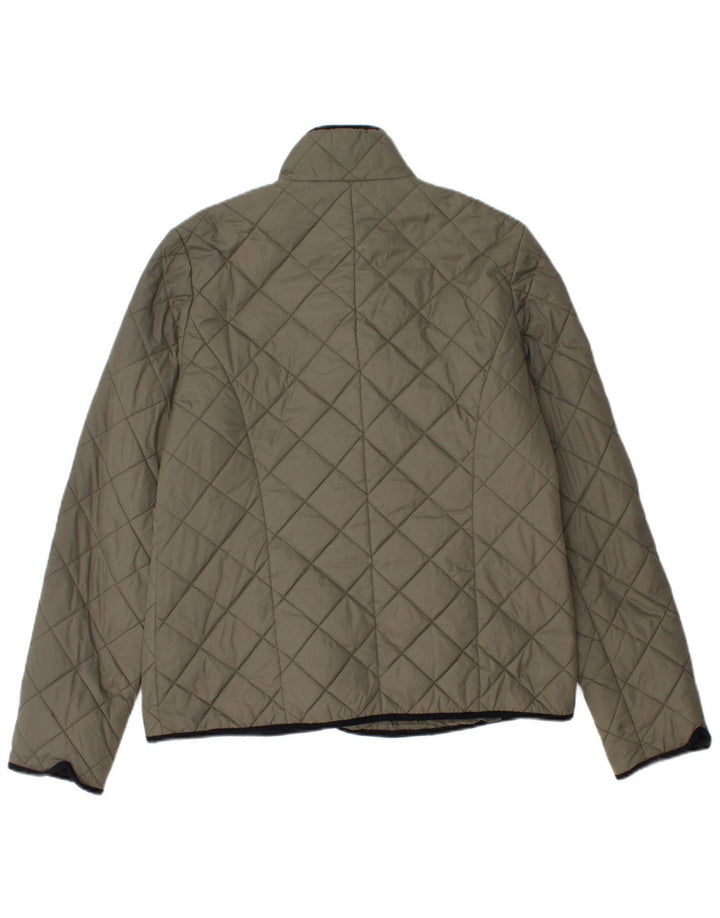 Jaeger Veste matelassée pour femme UK 12 Medium Kaki Polyamide