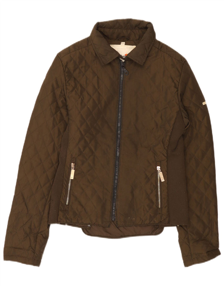 Ellesse Veste matelassée pour femme UK 12 Marron moyen Polyester