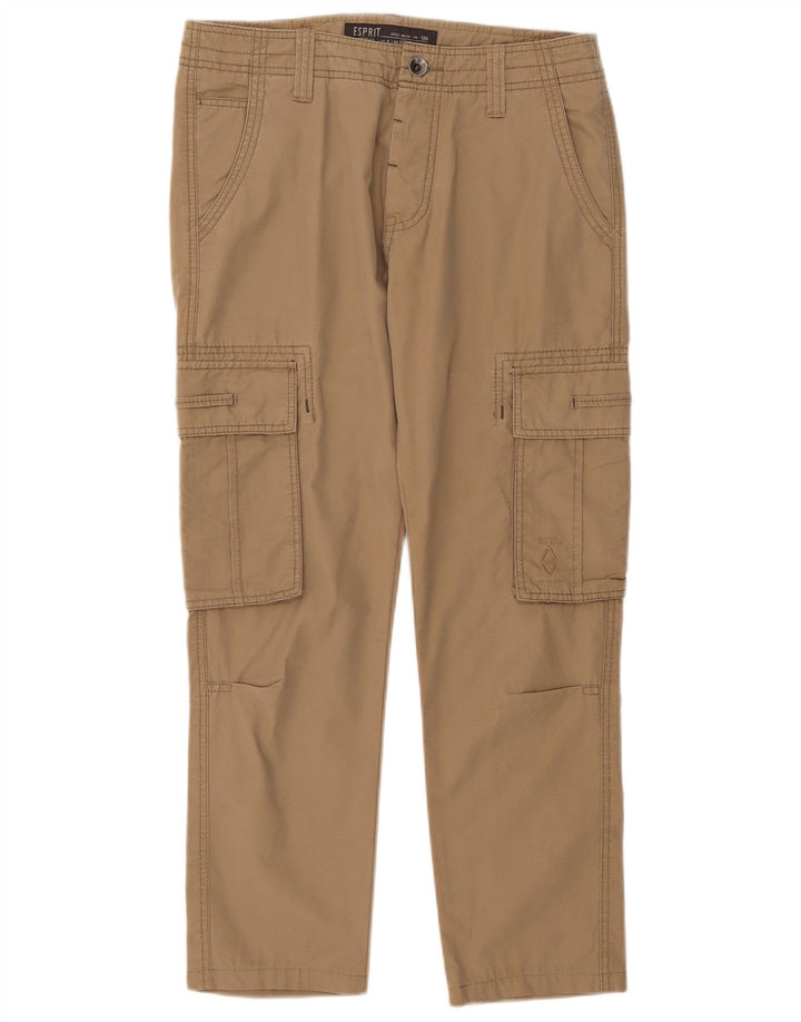 ESPRIT Pantalon Cargo Droit Homme W30 L27 Beige Coton