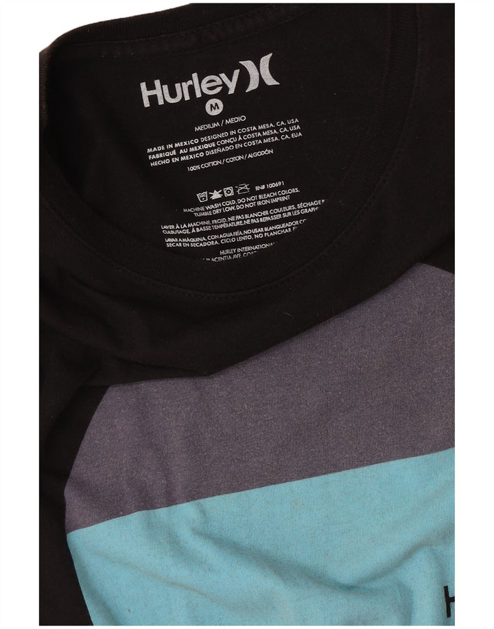 Hurley T-Shirt Graphique Homme Noir Moyen Coton