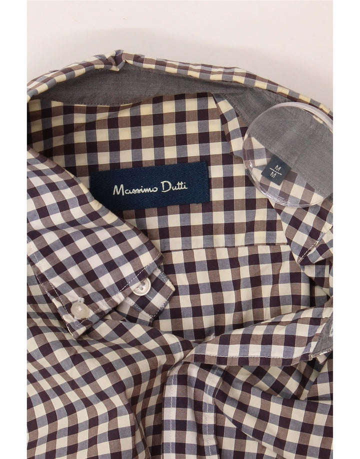 Massimo Dutti Chemise Homme Vichy Marron Moyen