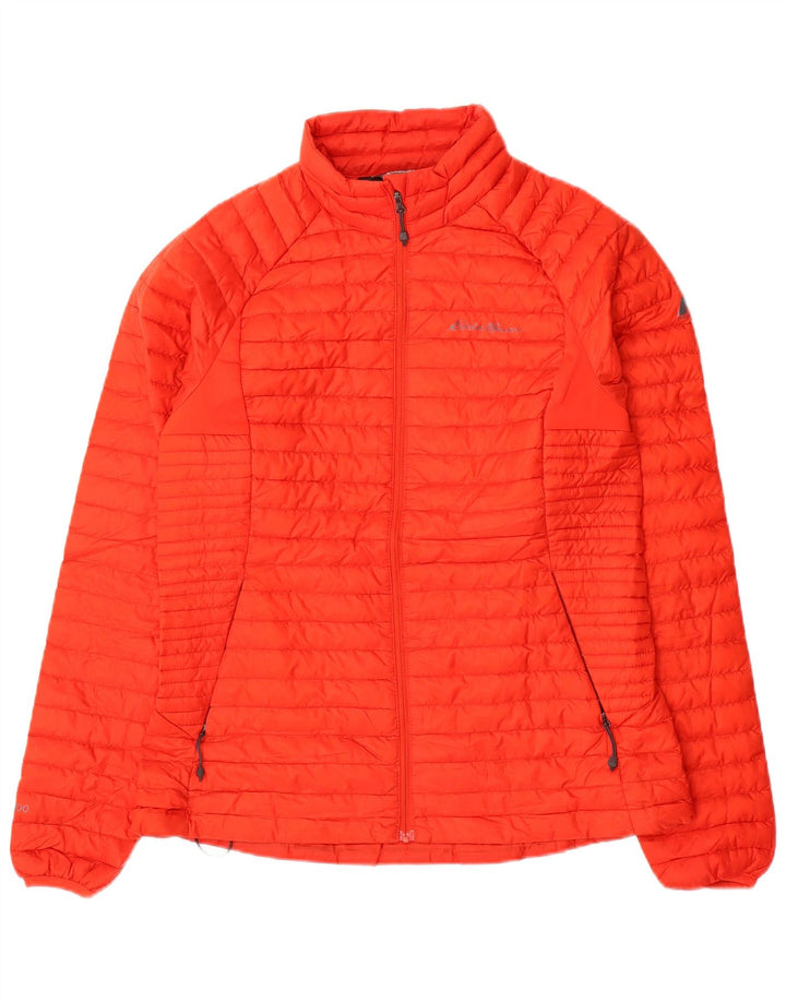 EDDIE BAUER Veste matelassée pour femme UK 10 Petit Rouge Polyester